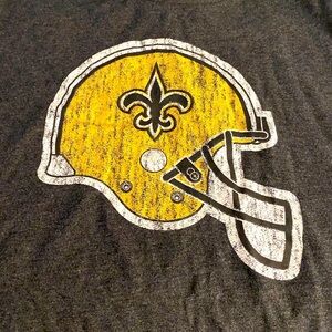 New Orleans Saints New Era Dark Gray NFL Team Apparel Shirt Size XL Gray